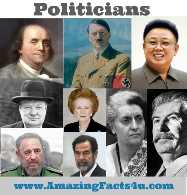 Politicians - Amazing Facts 4 u