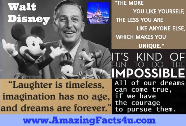 Walt Disney - Amazing Facts 4 u